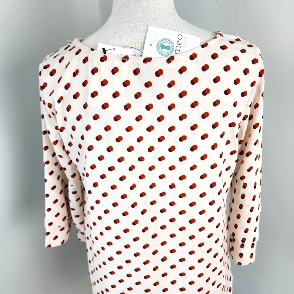 Signature Polka Dot Woven Top Bell Sleeves NWT Size Small - Picture 9 of 9
